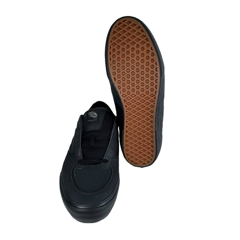 Vans Geoff Rowley Triple Black Leather Skateboarding Shoe - Size 12 No Box - Picture 4 of 5